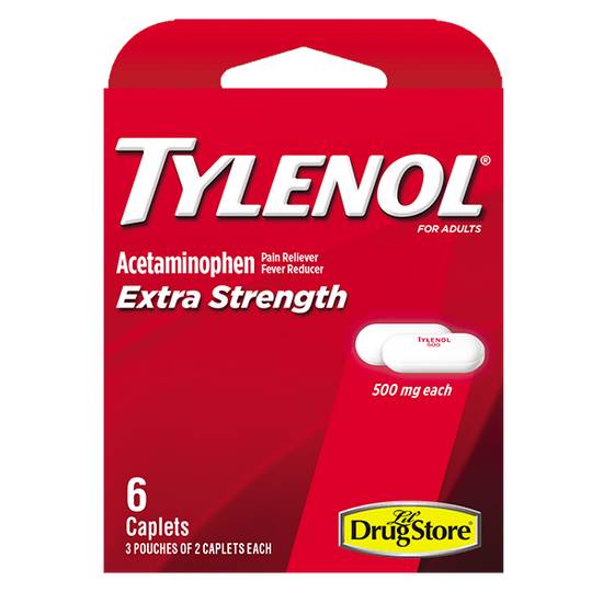 Order Tylenol Extra Stength Caplets 6ct food online from Casey store, Carter Lake on bringmethat.com