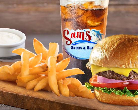 Order #3 Burger food online from Sam Gyro & Seafood store, Saint Petersburg on bringmethat.com