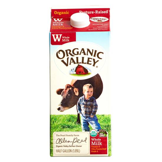 Order Organic Valley Whole Milk 1/2 Gallon food online from Everyday Needs by Gopuff store, St. Petersburg on bringmethat.com