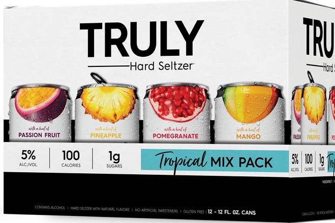Order Truly Tropical MIX Pack, 12pk-12oz can hard seltzer (5.0% ABV) food online from Golden Ox Liquors store, Saint Augustine on bringmethat.com