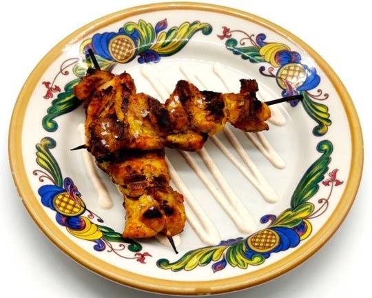 Order Pinchitos Morunos de Pollo   food online from Dali Restaurant & Tapas Bar store, Somerville on bringmethat.com