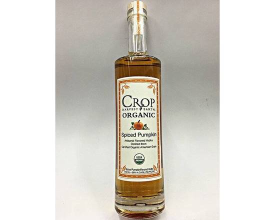 Order Crop Organic Spiced Pumpkin Vodka 750ml food online from Rocky Liquor store, Claremont on bringmethat.com