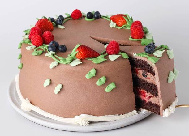 Order Slice Chocolate Triple Berry Cake food online from Sweet Lady Jane- Beverly Hills store, Beverly Hills on bringmethat.com