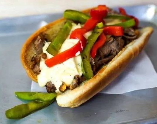 Order Cheeseburger Sub-8" food online from Sharks Seafood & More store, Bowie on bringmethat.com