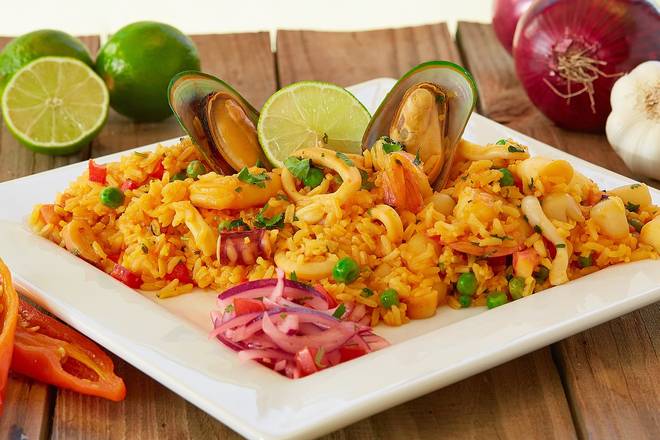 Order Seafood Rice (Arroz con Mariscos) food online from La Granja store, Hollywood on bringmethat.com