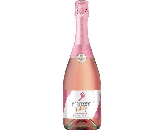 Order Barefoot Bubbly Pink Moscato, 750mL champagne (9.5% ABV) food online from Xtra Liquors & Wines store, WEST MIAMI on bringmethat.com