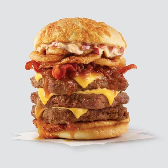 Order Big Bacon Cheddar Cheeseburger Triple food online from Wendy'S store, Quakertown on bringmethat.com