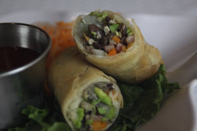 Order Vegetable Egg Rolls (3) food online from PhoNatic Vietnamese Restaurant store, Austin on bringmethat.com