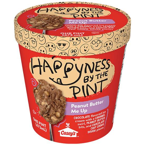 Order Happyness by the Pint Peanut Butter Me Up Ice Cream, 16oz food online from Casey store, Terre Haute on bringmethat.com