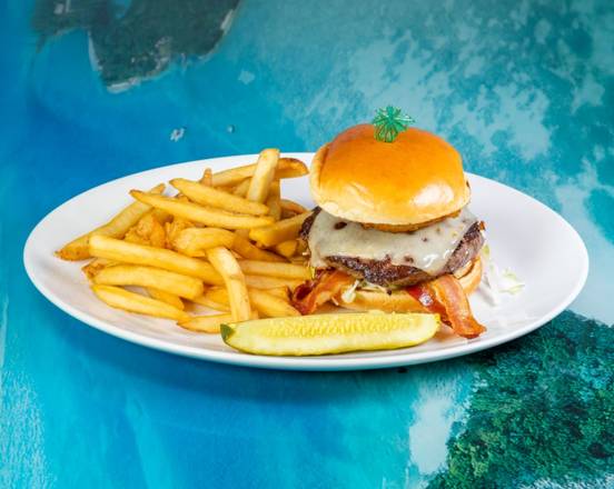 Order Garlic Bacon Burger food online from Margaritaville - Front Beach Rd store, Panama City Beach on bringmethat.com