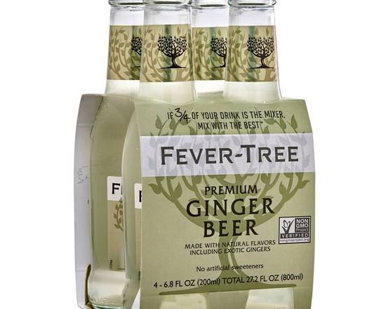 Order Fever Tree Ginger Beer, 4pk-6.8oz mixer food online from Woodbury Wine & Spirits store, ORLANDO on bringmethat.com