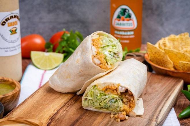 Order Veggie Burrito food online from La Victoria Taqueria store, San Jose on bringmethat.com