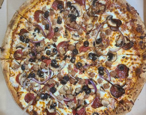 Order Medium 12" GourMeat Pizza food online from Nobhill Pizza & Shawerma store, San Francisco on bringmethat.com