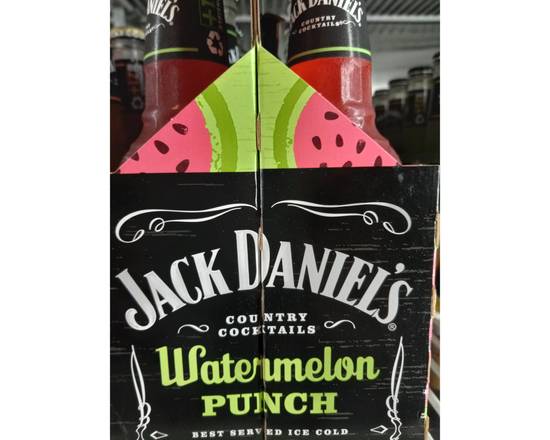 Order Jack Daniel's, 6-Pack, Watermelon, 9.6-Proof, 10oz Malt Beverage food online from Lynch Liquor & Tobacco store, PINELLAS PARK on bringmethat.com