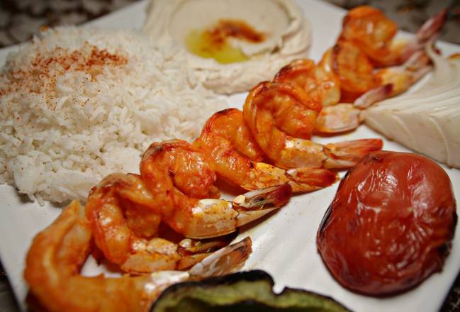 Order Shrimp Kabob food online from Cafe Layal store, HOUSTON on bringmethat.com