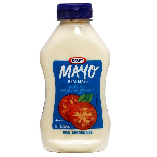 Order Kraft Real Mayo Creamy & Smooth Mayonnaise 12oz food online from Everyday Needs by Gopuff store, Tampa on bringmethat.com