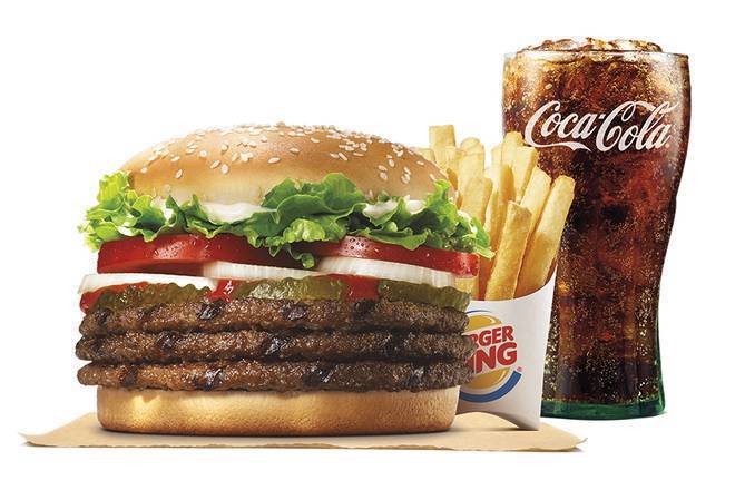 Order Triple WHOPPER® Meal food online from Burger King store, St Petersburg on bringmethat.com