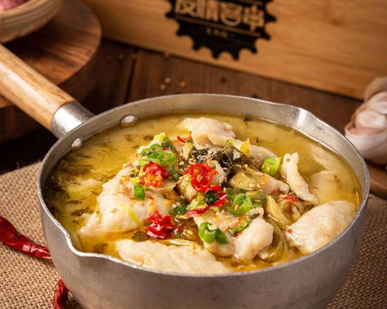 Order Preserved cabbage fish fillet pot马勺酸菜鱼片 food online from Friendship Bbq store, Seattle on bringmethat.com