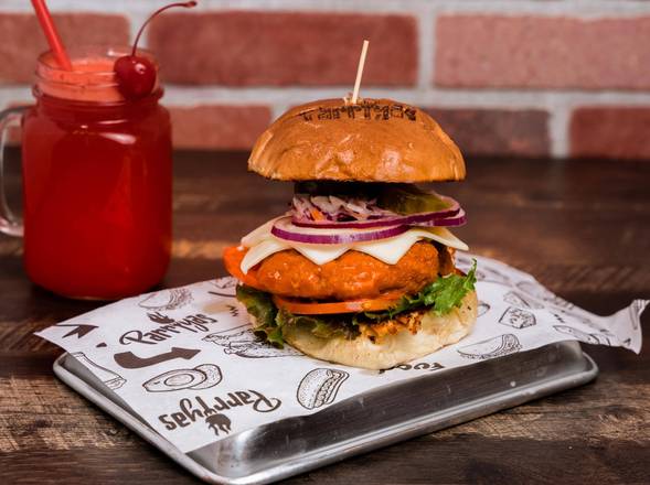 Order Chicken Buffalo Crispy Burger food online from Parriyas Restaurant store, West New York on bringmethat.com
