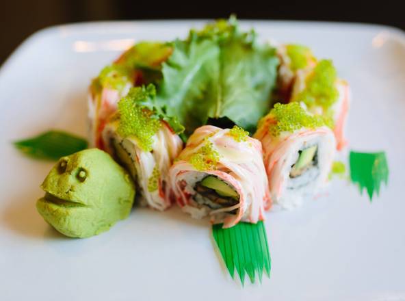 Order Green Turtle Roll food online from Sushi Pirate store, North Aurora on bringmethat.com