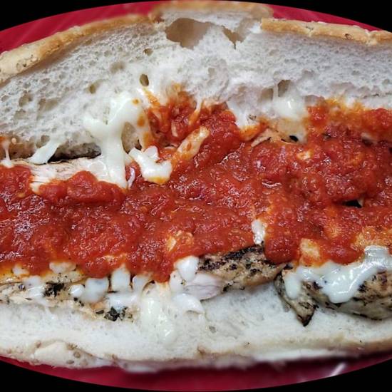 Order Grilled Chicken Parmigiana Sub food online from Nypd store, Ann Arbor on bringmethat.com