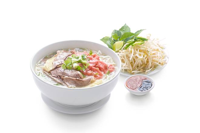 Order Eye Round Steak and Well Done Flank (Tái and Nạm) food online from Pho Hai Duong store, Annandale on bringmethat.com