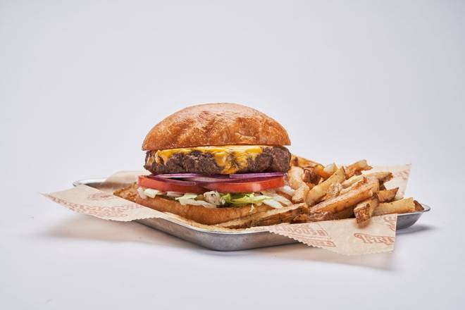 Order Half-Pound Cheeseburger food online from Primanti Bros store, Morgantown on bringmethat.com