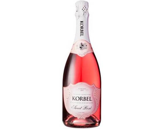 Order Korbel Sweet Rose, 750mL champagne (11.0% ABV) food online from Golden Ox Liquors store, Saint Augustine on bringmethat.com