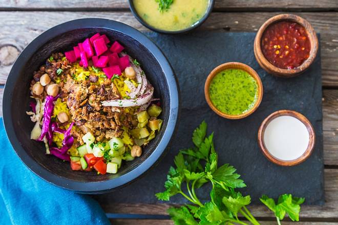 Order Chicken Shawarma food online from Sajj store, San Francisco on bringmethat.com