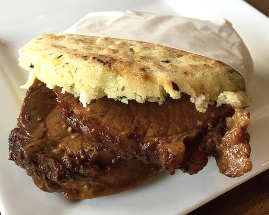 Order Black Pot Roast Arepa food online from Chicken Grill store, Miami on bringmethat.com