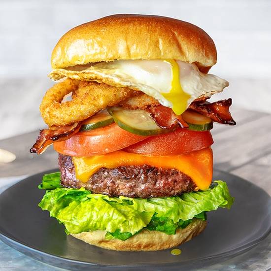 Order Hangover Burger food online from Hurricane Grill & Wings store, Jacksonville on bringmethat.com