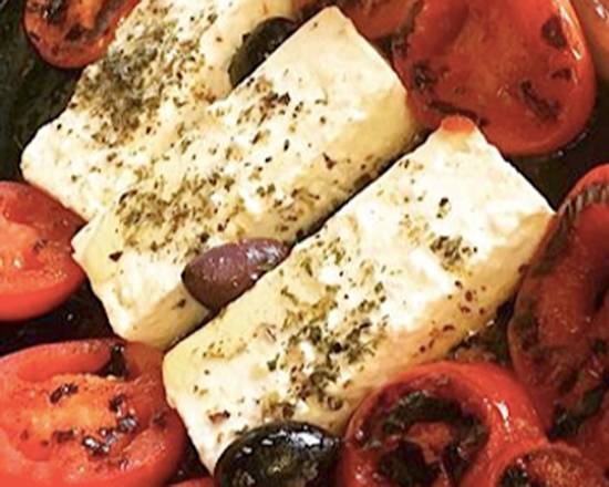 Order Sizzling Feta & Tomato food online from Papa Cristos Taverna store, Los Angeles on bringmethat.com