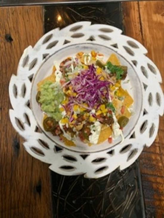 Order SUPER Nachos (Meat + Toppings of your choice) food online from El Jefe's Taqueria store, STATE COLLEGE on bringmethat.com