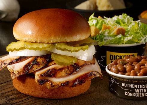 Order Chicken Breast Classic Sandwich Plate food online from Dickey Barbecue Pit store, Orlando on bringmethat.com