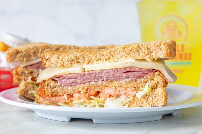 Order Corned Beef with Cheese Sandwich food online from Ye Ole Fashioned Ice Cream and Sandwich Cafe store, Summerville on bringmethat.com