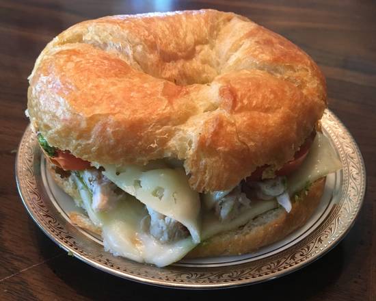 Order Turkey Pesto Croissant food online from Malone Specialty Coffee store, Austin on bringmethat.com