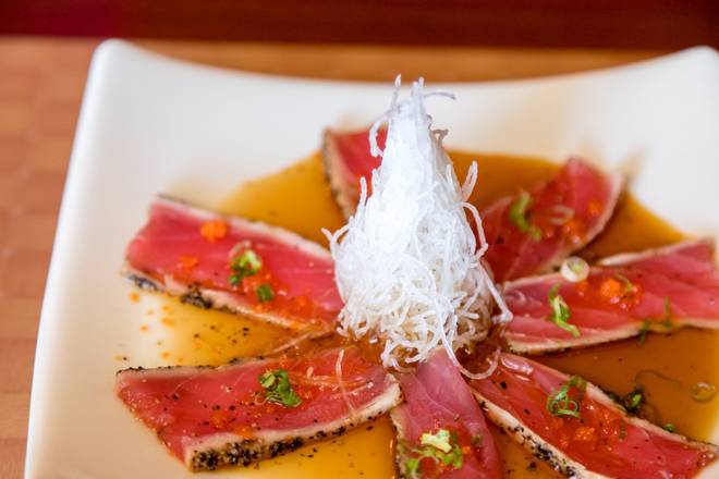 Order Pepper Tuna (7pcs) food online from Fuji Sushi Asian Cuisine store, La Porte on bringmethat.com
