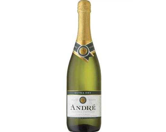 Order Andre Extra Dry California Champagne 750 ml 9.5% food online from Pit Stop Liquor Mart store, El Monte on bringmethat.com