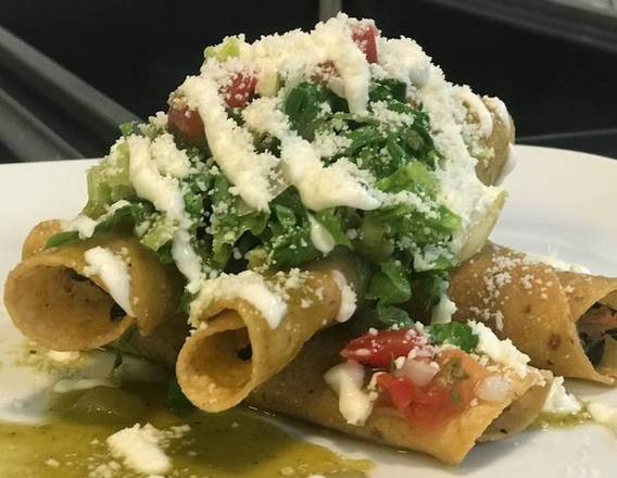 Order Flautas de Pollo food online from La Celia Latin Kitchen store, Chicago on bringmethat.com
