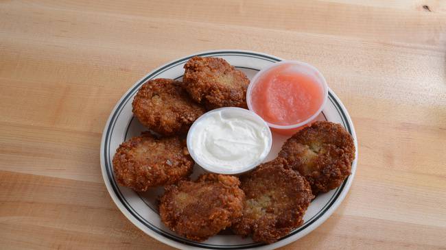Order Mini Potato Latkes food online from Brent Deli store, Westlake Village on bringmethat.com