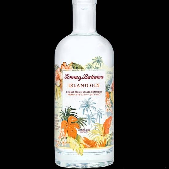 Order Tommy Bahama Island Gin 750ml 46.5%ABV food online from Princess Liquors store, Port Saint Lucie on bringmethat.com