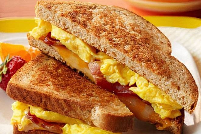 Order Sausage, egg, and cheese breakfast sandwich food online from Breakfast, Burgers & Tax-Mex Express store, Cedar Park on bringmethat.com