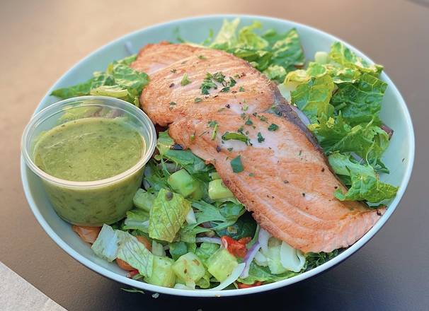 Order Grilled Fresh Salmon Salad food online from Tin Leaf Fresh Kitchen store, Carlsbad on bringmethat.com