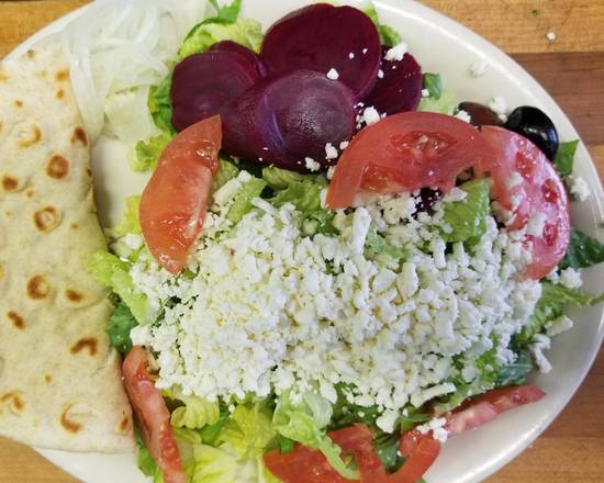 Order Large Greek Salad food online from Fleetwood diner store, Ann Arbor on bringmethat.com