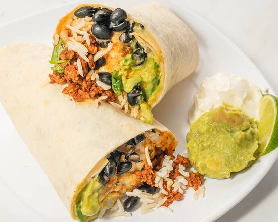 Order Chorizo Burrito food online from Arriba Mexican Grill store, Rancho Santa Margarita on bringmethat.com