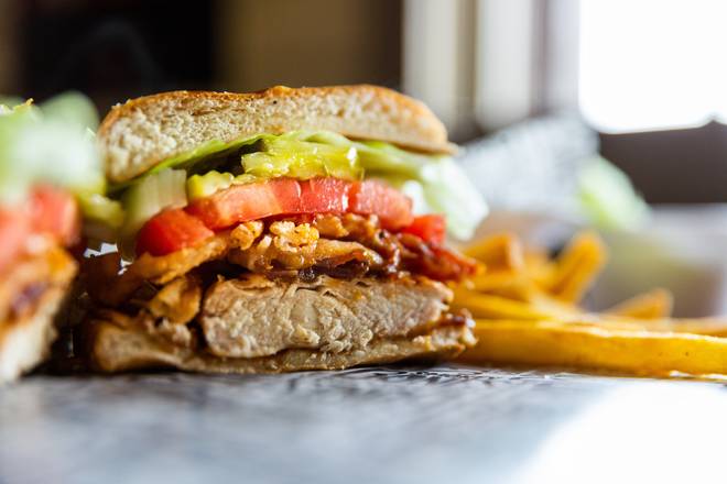Order Smokehouse Chicken Sandwich food online from Smokey Bones store, Colonie on bringmethat.com