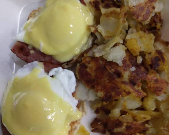 Order Egg Benedict food online from Jans Cafe store, Greenacres on bringmethat.com