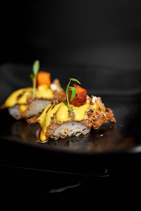 Order Nigiri Anticuchero (2 pieces) food online from Sushiato store, Miami on bringmethat.com