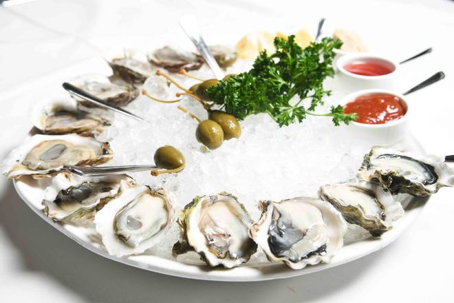 Order Fresh Oysters on the Half Shell of the Day (By Piece) food online from Benjamin Steakhouse store, White Plains on bringmethat.com