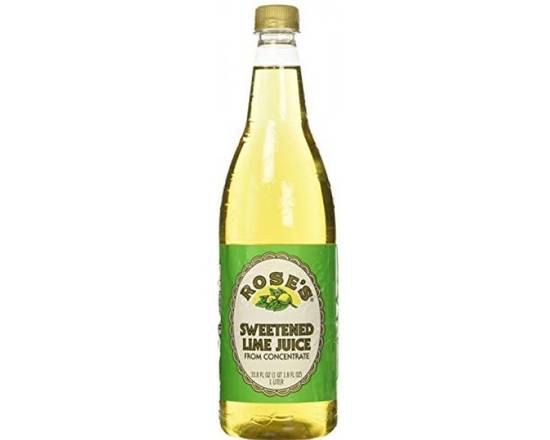 Order Rose's Sweetened Lime Juice, 1L food online from Golden Ox Liquors store, Saint Augustine on bringmethat.com